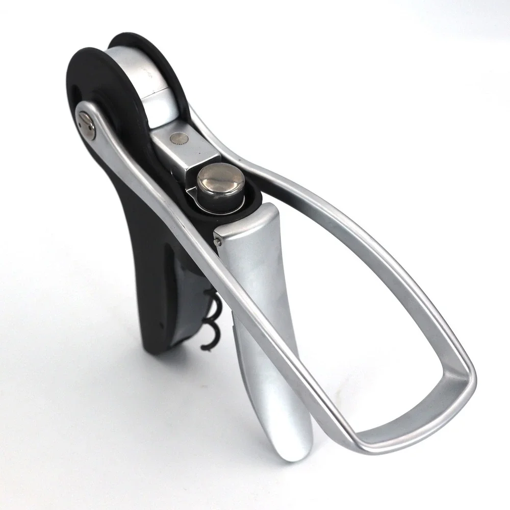 Williams-Sonoma Vigneto Wine Opener Black Silver Lever Style Barware